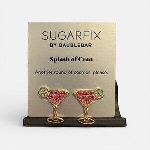 SUGARFIX cosmopolitan pink martini earrings NEW